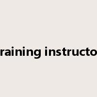 training instructor是什么意思