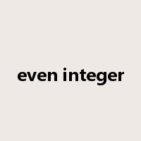 even integer是什么意思