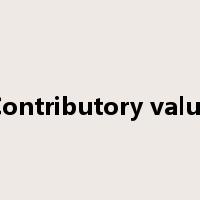 Contributory value是什么意思