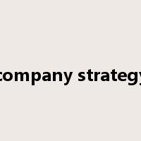 company strategy是什么意思