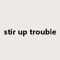 stir up trouble是什么意思