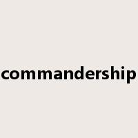 commandership是什么意思