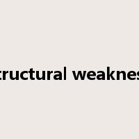 structural weakness是什么意思