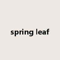 spring leaf是什么意思