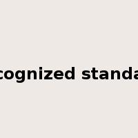 recognized standard是什么意思