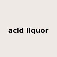 acid liquor是什么意思
