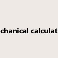 mechanical calculation是什么意思