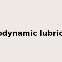 hydrodynamic lubrication是什么意思