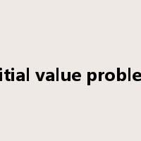 initial value problem是什么意思