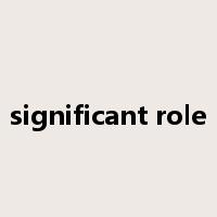 significant role是什么意思
