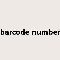 barcode number是什么意思