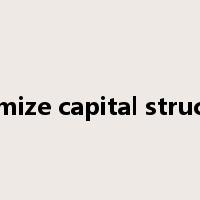 optimize capital structure是什么意思
