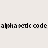 alphabetic code是什么意思