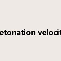 detonation velocity是什么意思