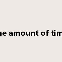 the amount of time是什么意思