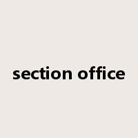 section office是什么意思