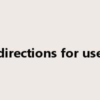 directions for use是什么意思