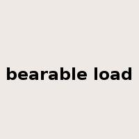 bearable load是什么意思