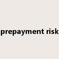 prepayment risk是什么意思