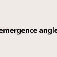 emergence angle是什么意思