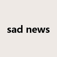 sad news是什么意思
