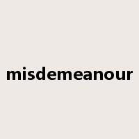 misdemeanour是什么意思
