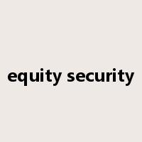 equity security是什么意思