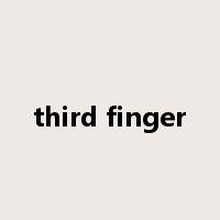 third finger是什么意思
