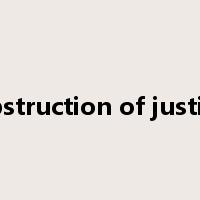 obstruction of justice是什么意思