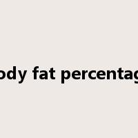 body fat percentage是什么意思