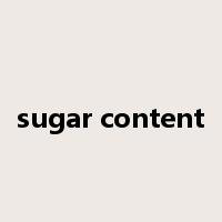 sugar content是什么意思