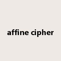 affine cipher是什么意思