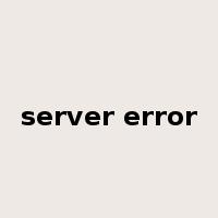 server error是什么意思