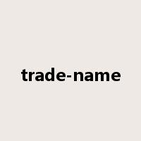 trade-name是什么意思