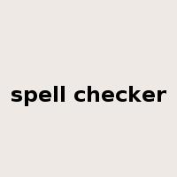 spell checker是什么意思