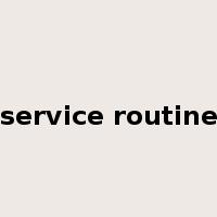service routine是什么意思