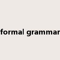 formal grammar是什么意思