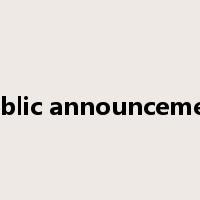 public announcement是什么意思