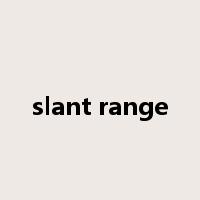 slant range是什么意思