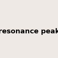 resonance peak是什么意思