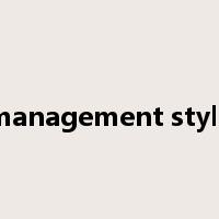 management style是什么意思
