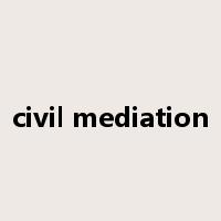 civil mediation是什么意思