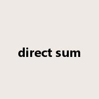 direct sum是什么意思
