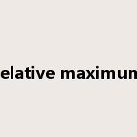 relative maximum是什么意思