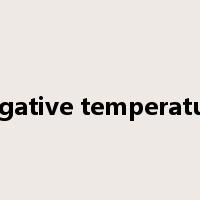 negative temperature是什么意思