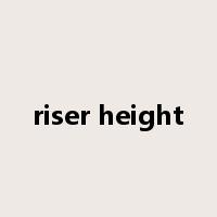 riser height是什么意思