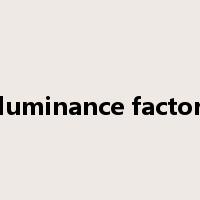 luminance factor是什么意思