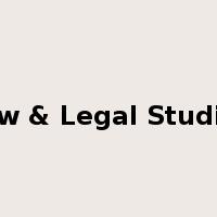 Law & Legal Studies是什么意思