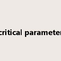 critical parameter是什么意思