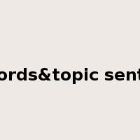 key words&topic sentences是什么意思